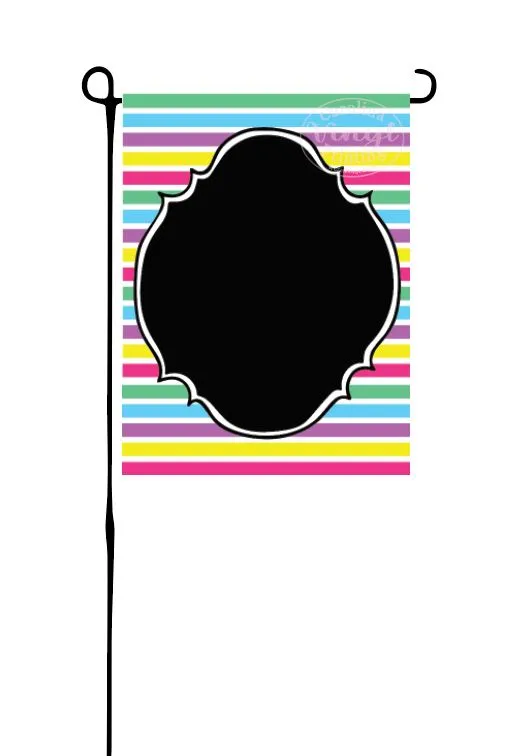 Stripes with black frame Garden Flag