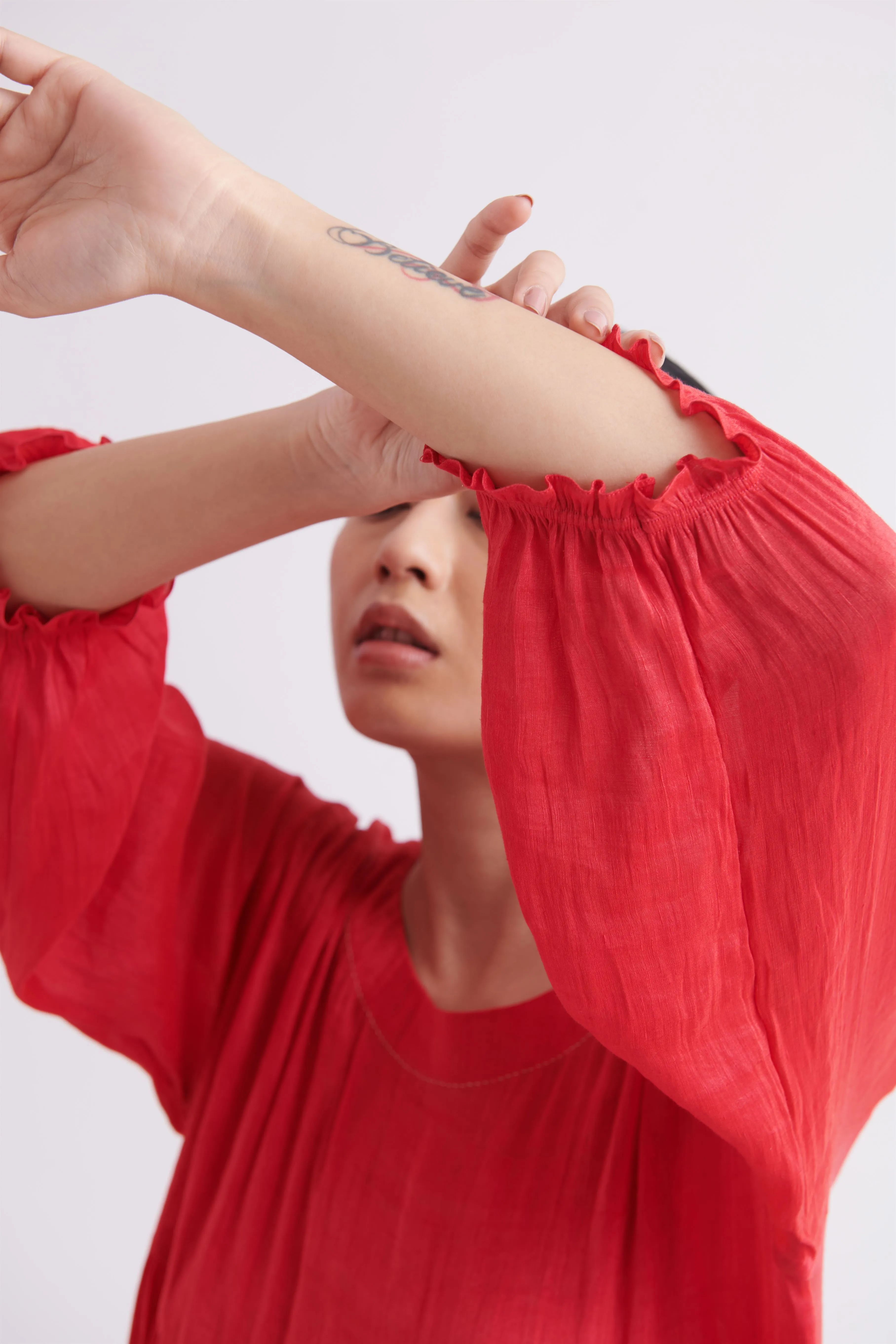 summer dress with slip linen silk red SS2025-10-fashion edit-the plavate