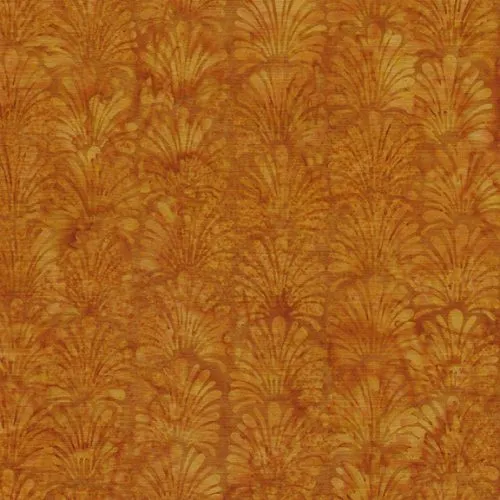 Sunset Plumes Batiks Rust