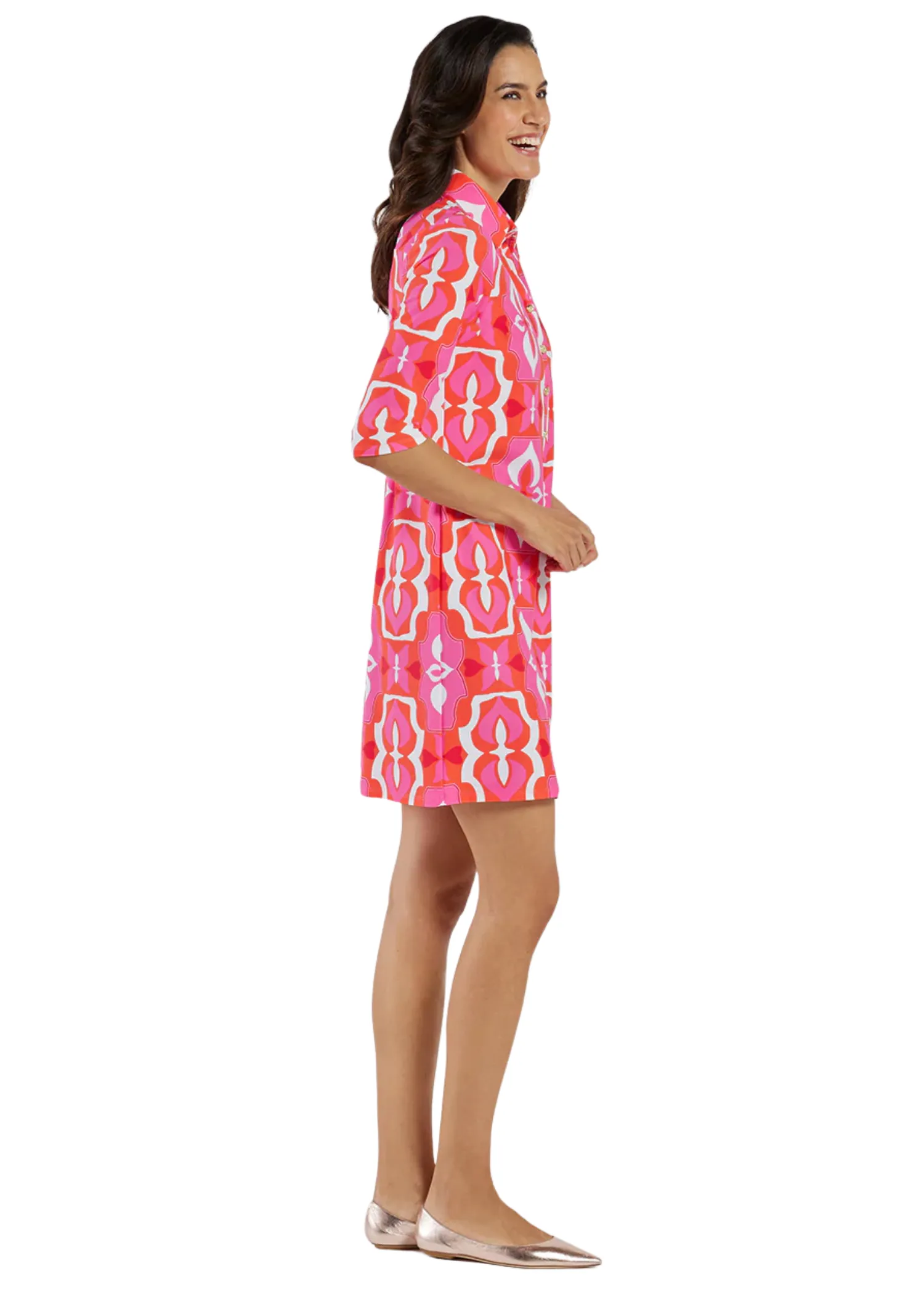 SUSANNA DRESS - BUTTERFLY TILE