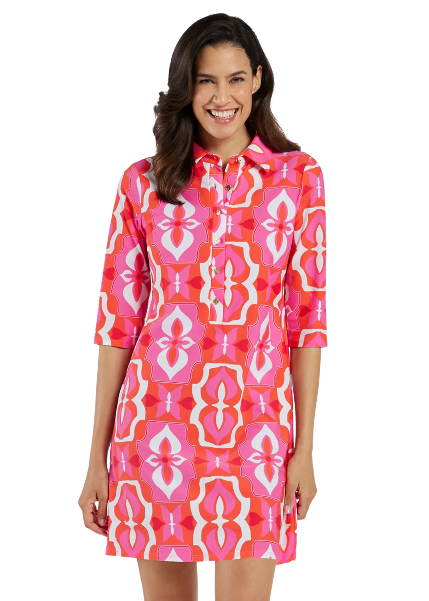 SUSANNA DRESS - BUTTERFLY TILE