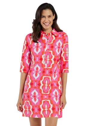 SUSANNA DRESS - BUTTERFLY TILE