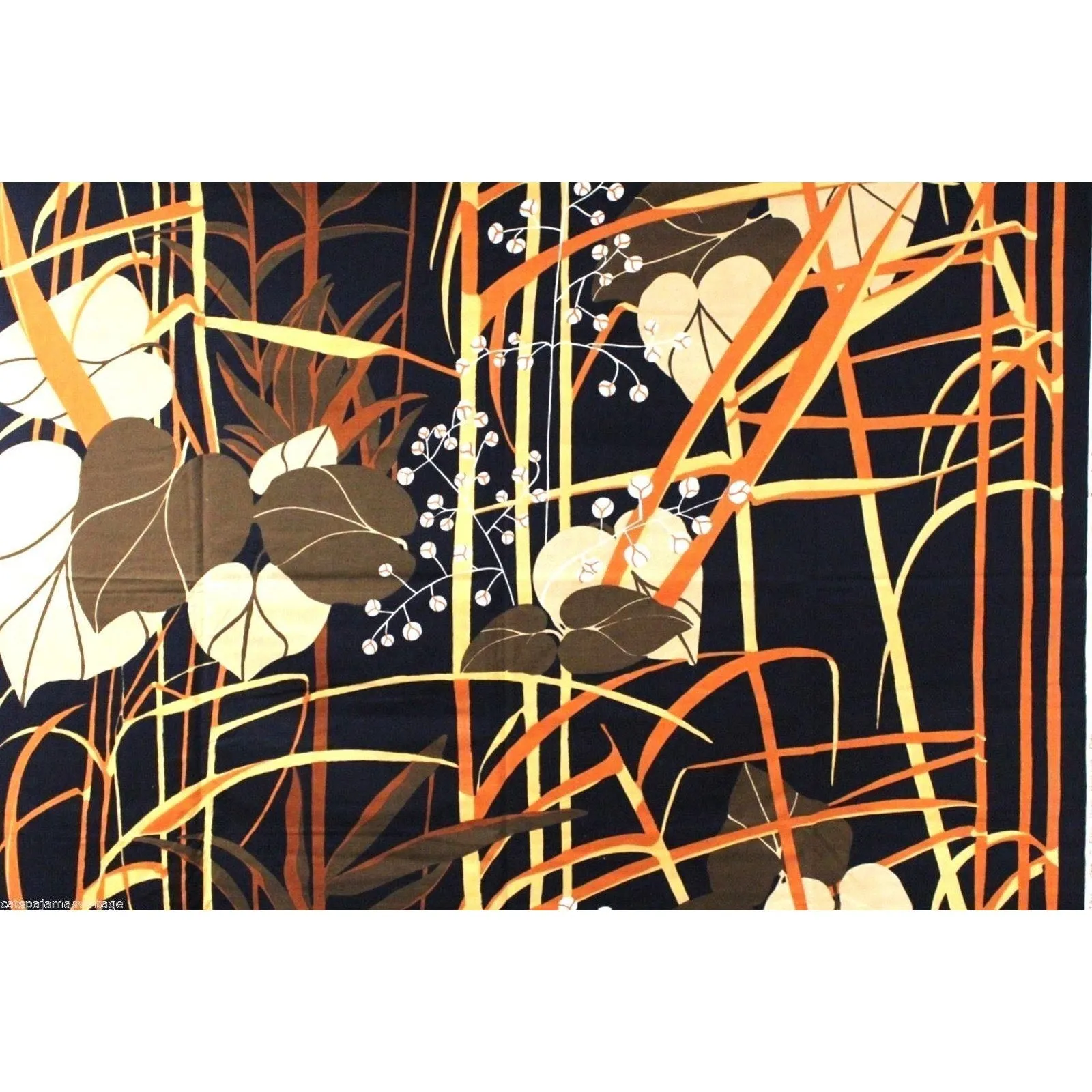 Tampella Elna Voss-Hellwig Retro Fabric Finland 1970s Remnant Finnish  45x 57