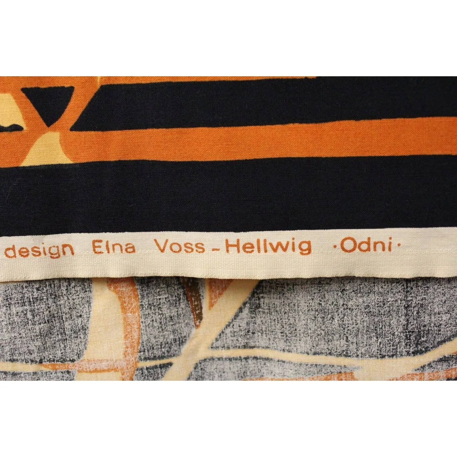 Tampella Elna Voss-Hellwig Retro Fabric Finland 1970s Remnant Finnish  45x 57