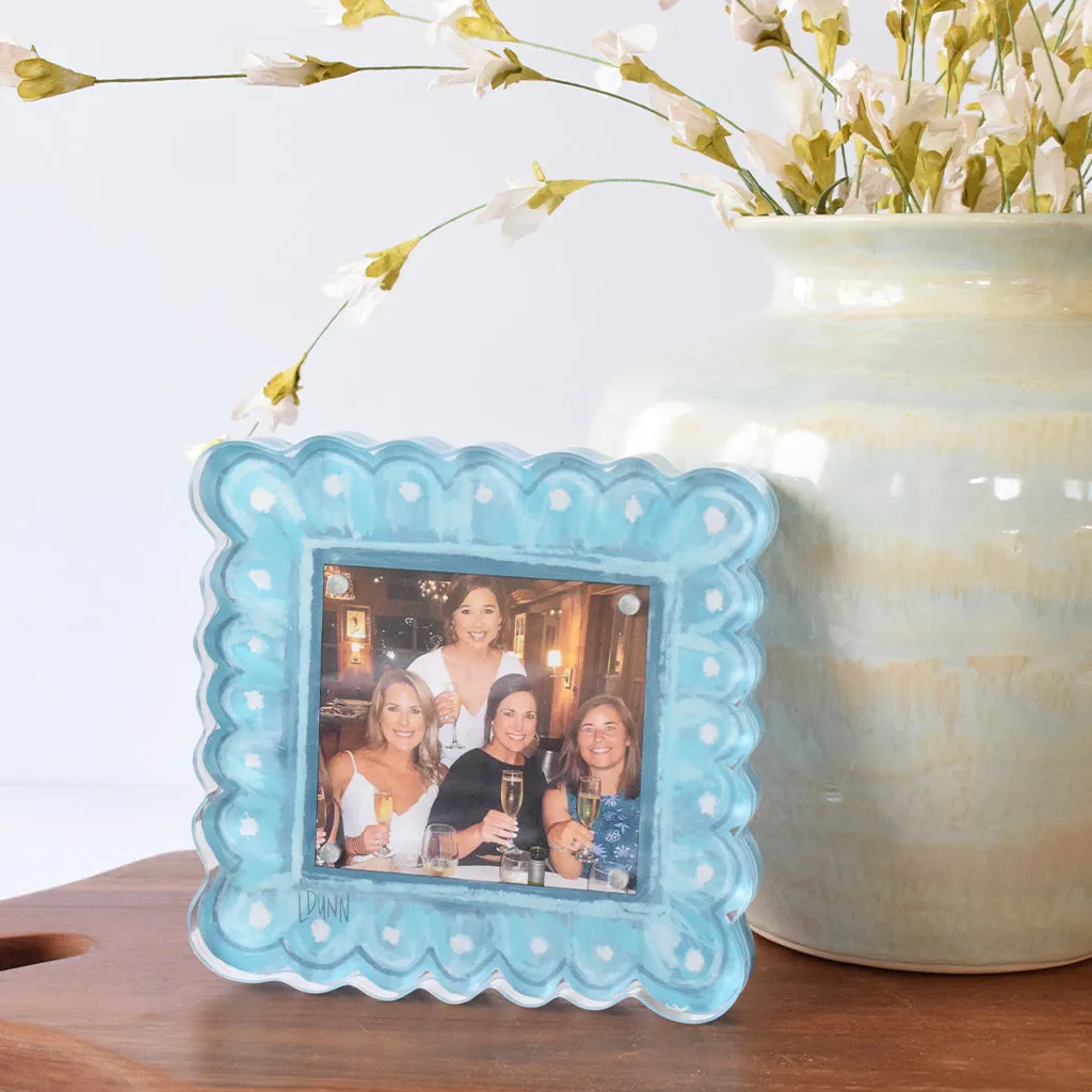 Teal Scalloped Acrylic Frame