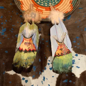 Teepee XL painted feather