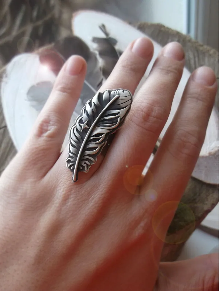The Feather Ring 7.5 US
