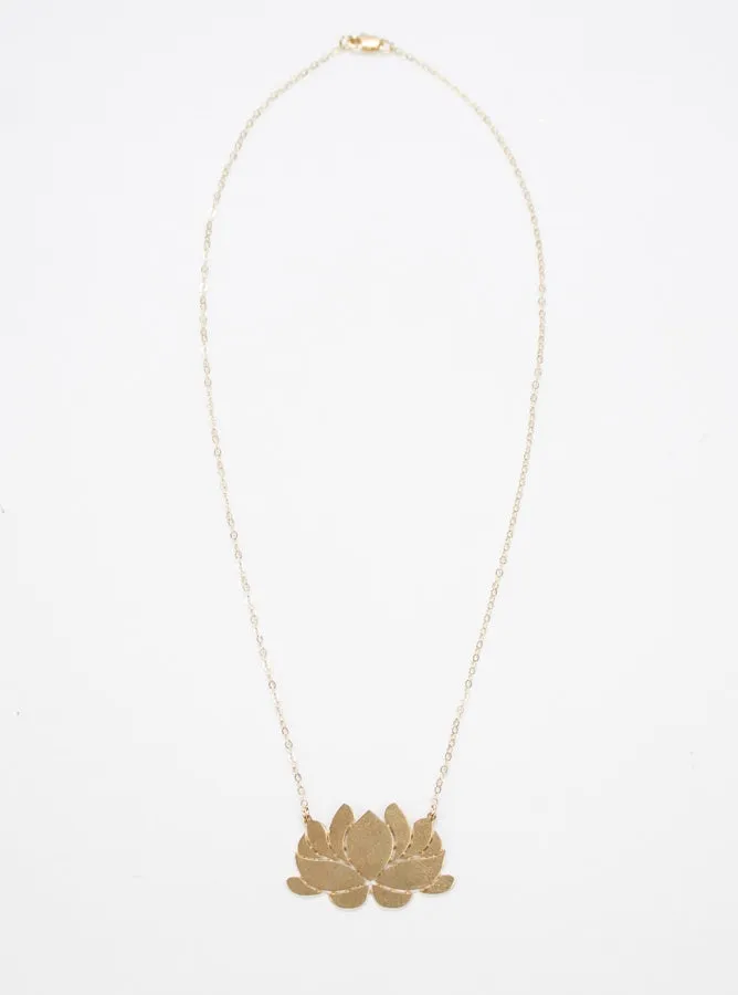 The Iconic Gold Lotus Necklace