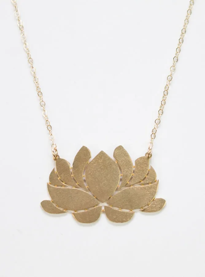 The Iconic Gold Lotus Necklace