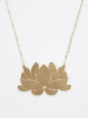 The Iconic Gold Lotus Necklace