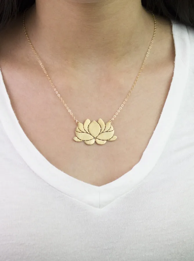 The Iconic Gold Lotus Necklace