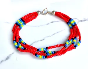 The Quartet Bracelet- Red Sunburst