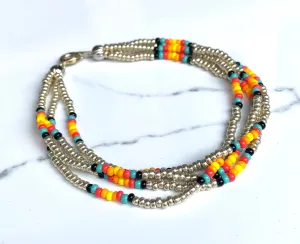 The Quartet Bracelet-Silver Sunburst
