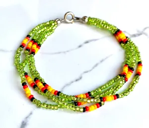 The Quartet Bracelet- Sparkle Green Sunburst