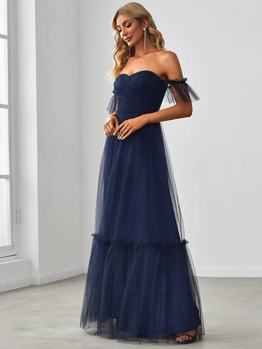 Tilly soft tulle bridesmaid gown in navy size 12 Express NZ wide