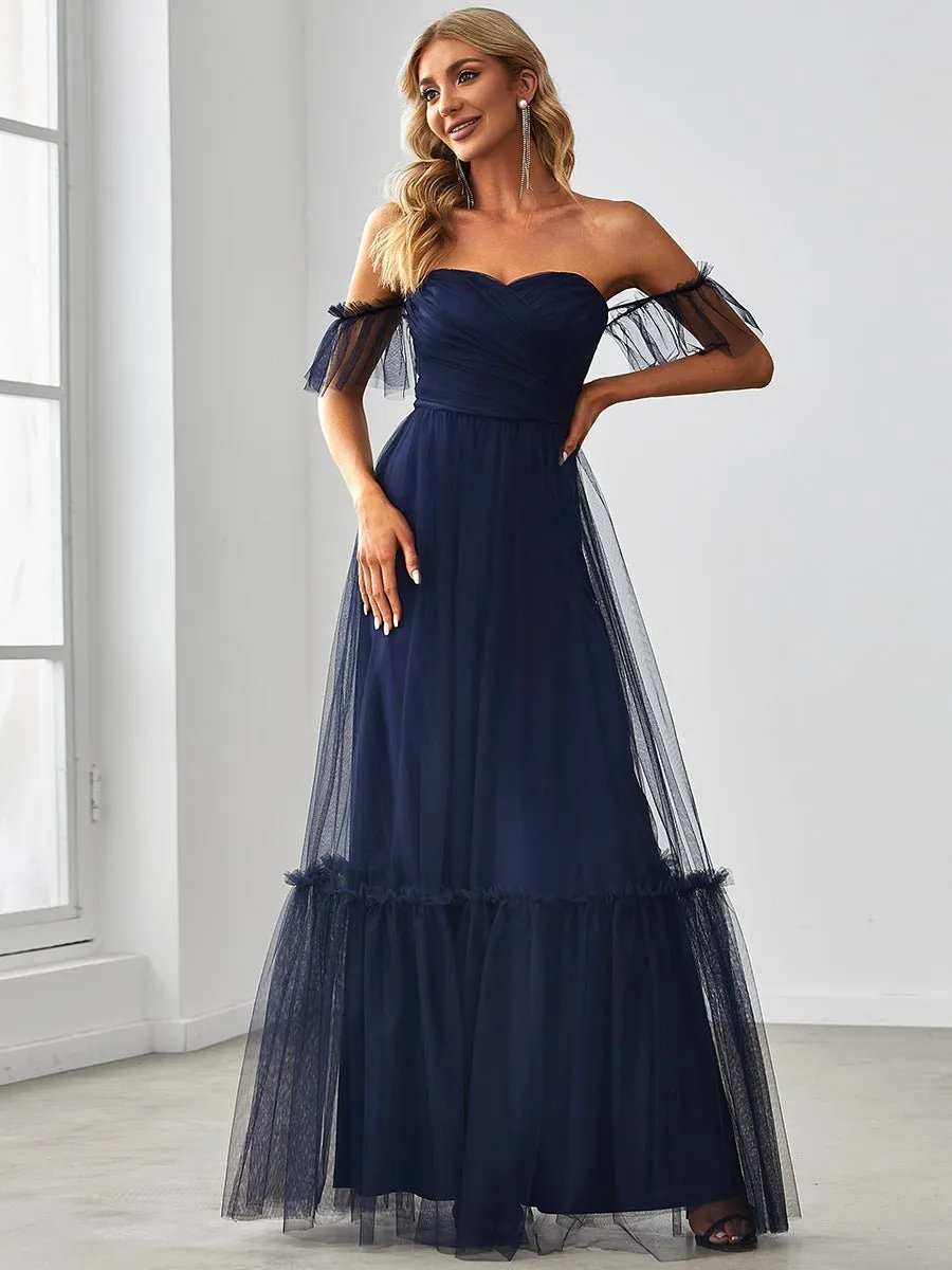 Tilly soft tulle bridesmaid gown in navy size 12 Express NZ wide