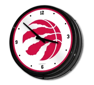 Toronto Raptors: Retro Lighted Wall Clock