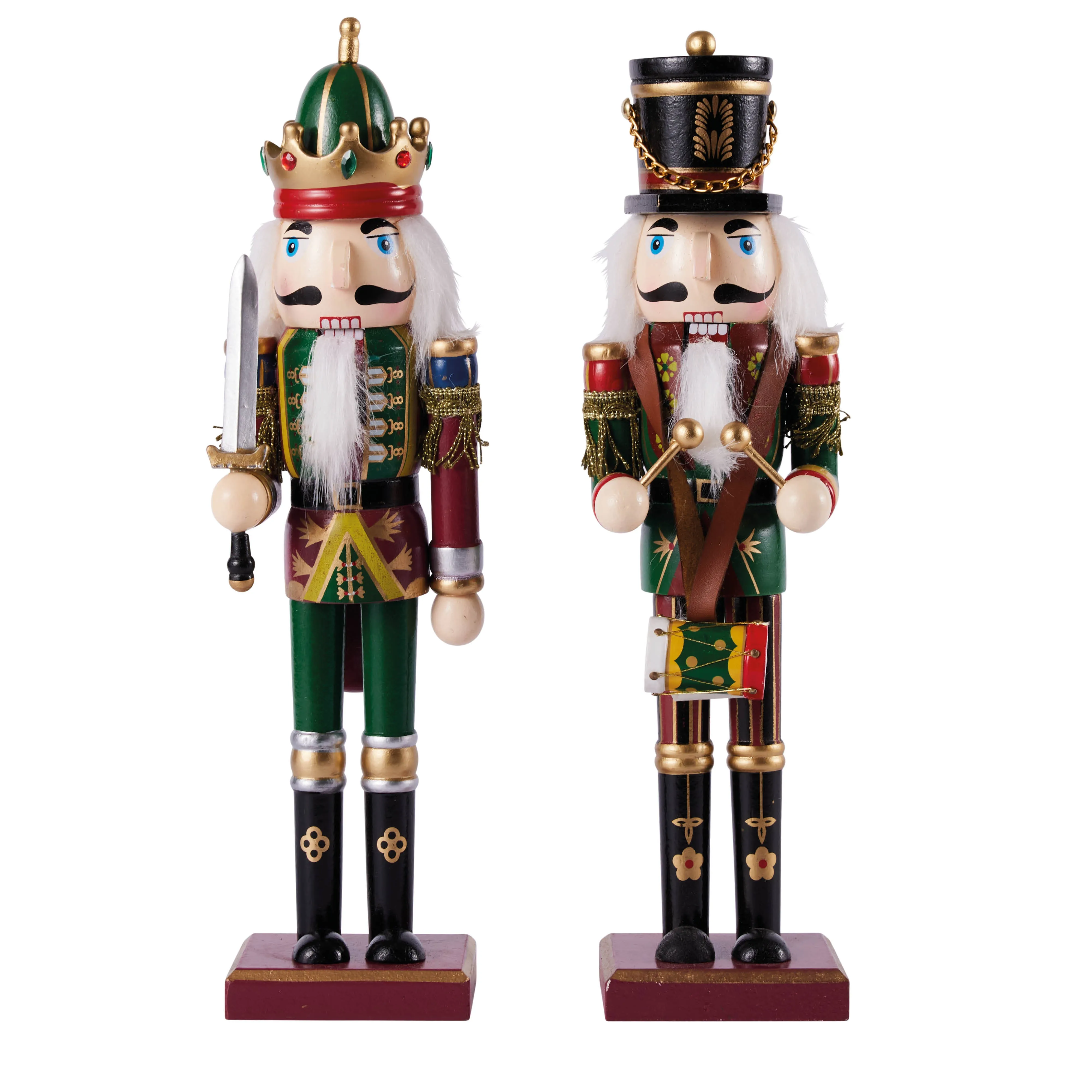 Traditional Christmas Wooden Nutcracker Soldiers (30cm)