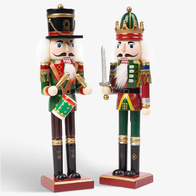 Traditional Christmas Wooden Nutcracker Soldiers (30cm)