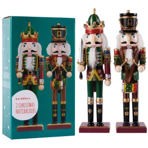 Traditional Christmas Wooden Nutcracker Soldiers (30cm)