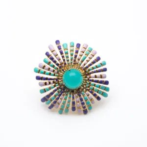 Trina Turk Artistic Colorful enamel Gold-toned Ring