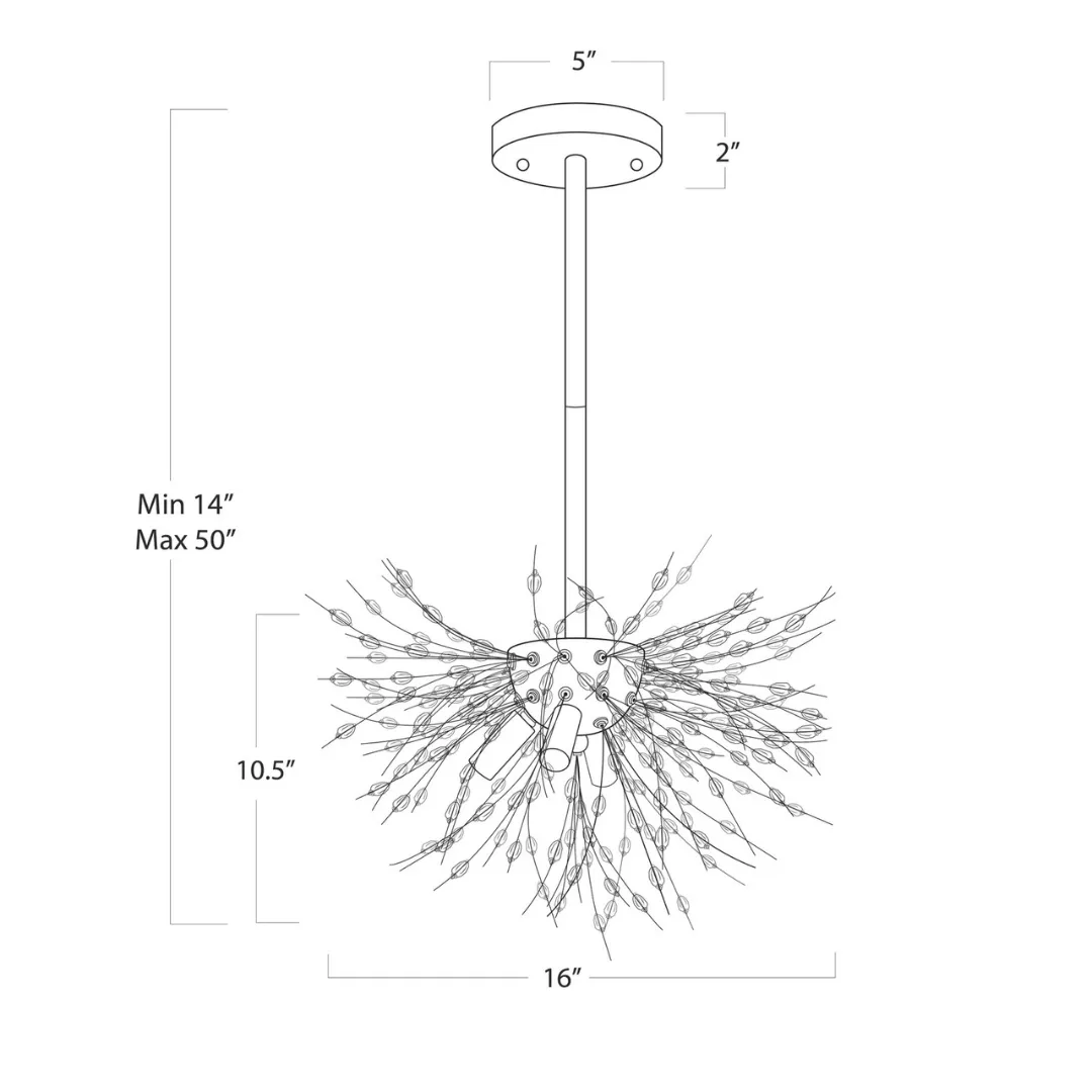 Tulle Semi Flush Mount