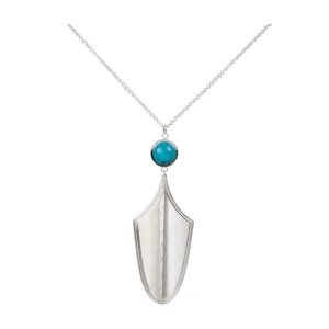 Turquoise Feather Necklace