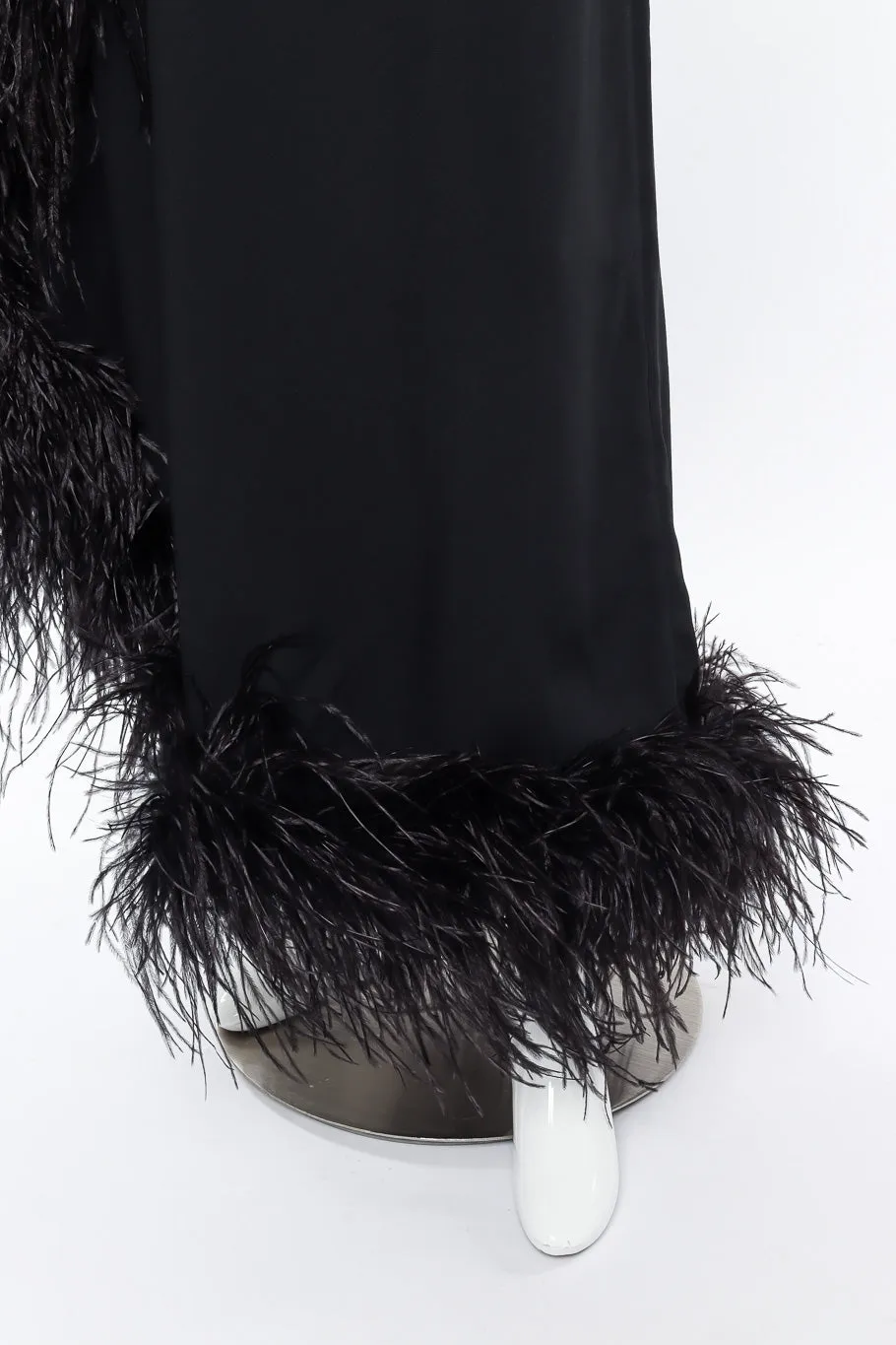 Ubud One-Shoulder Feather Gown