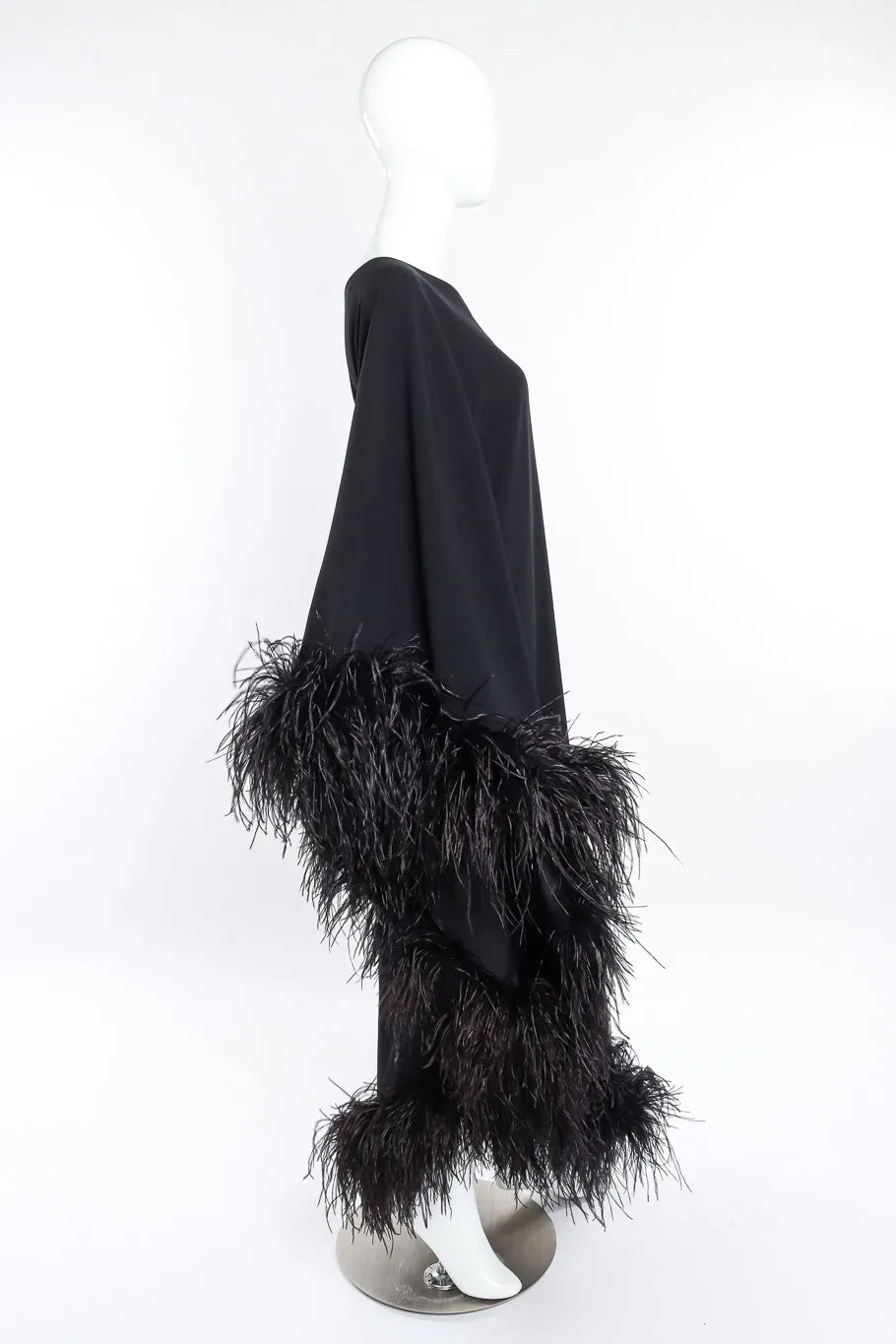 Ubud One-Shoulder Feather Gown