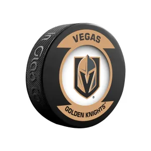 Vegas Golden Knights Inglasco NHL Retro Logo Hockey Puck