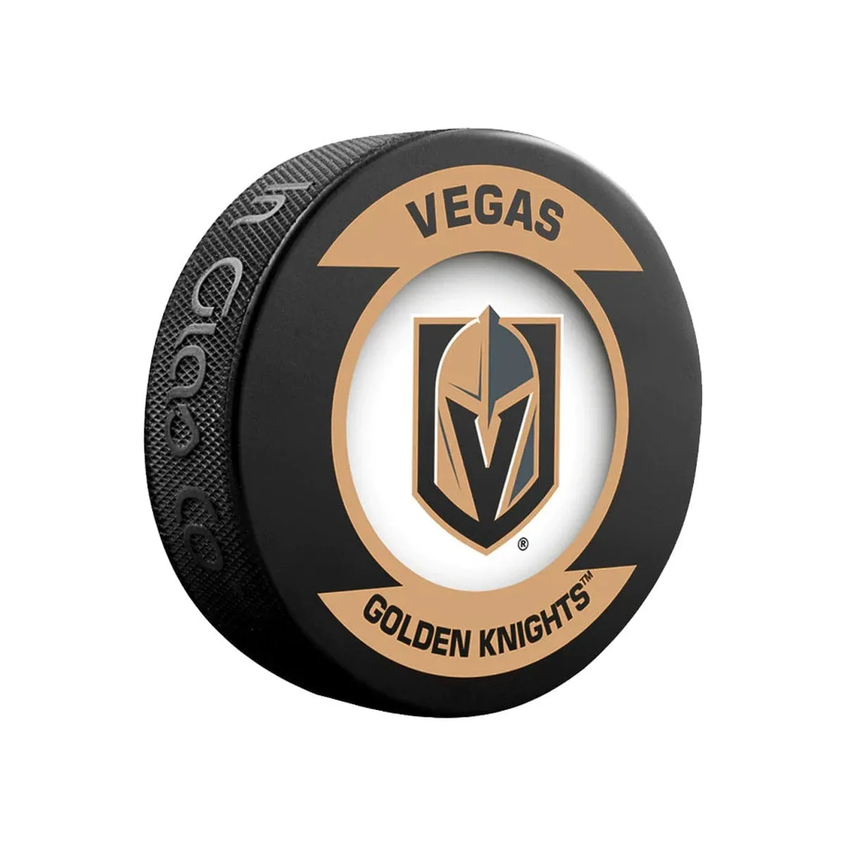 Vegas Golden Knights Inglasco NHL Retro Logo Hockey Puck
