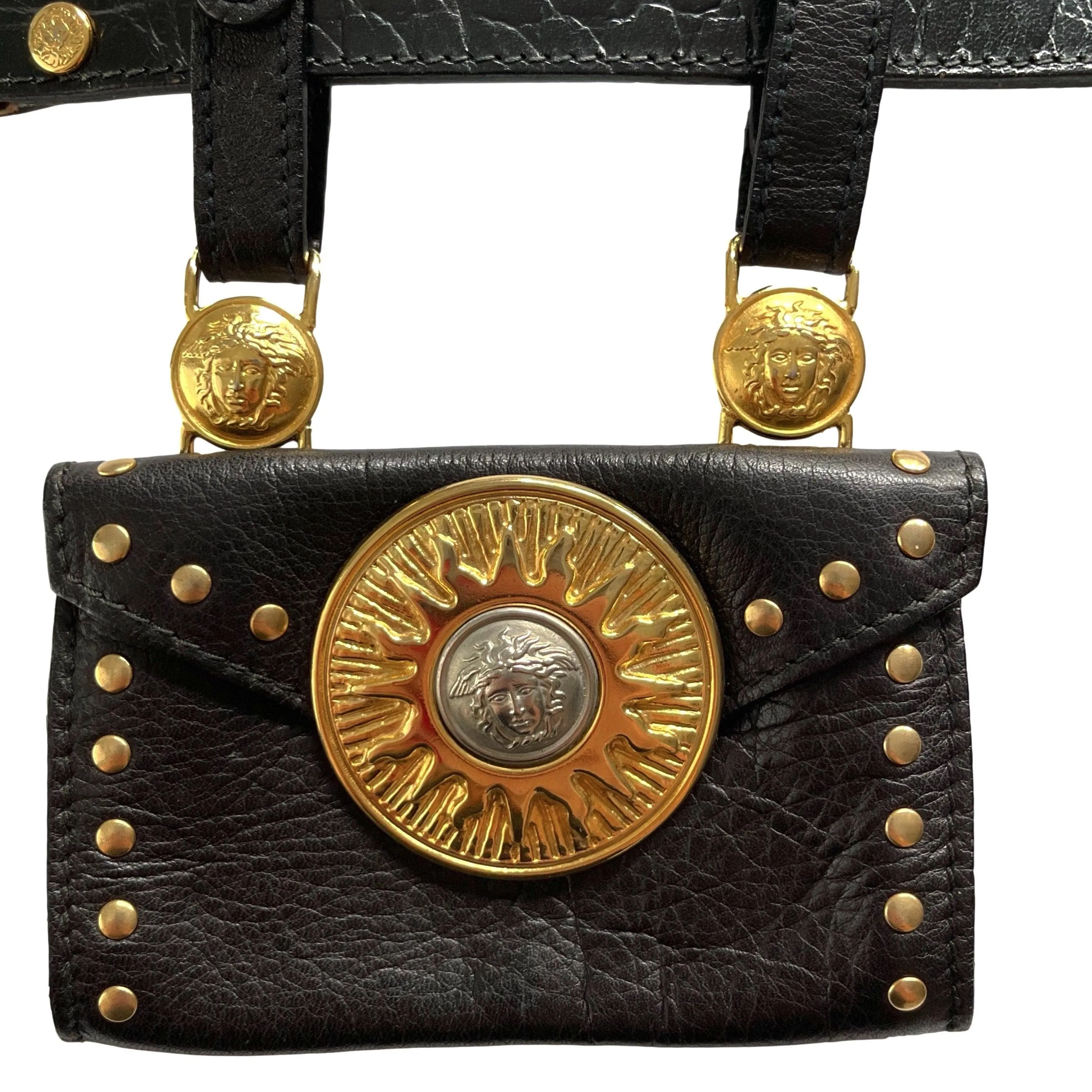 Versace Black Logo Belt Bag