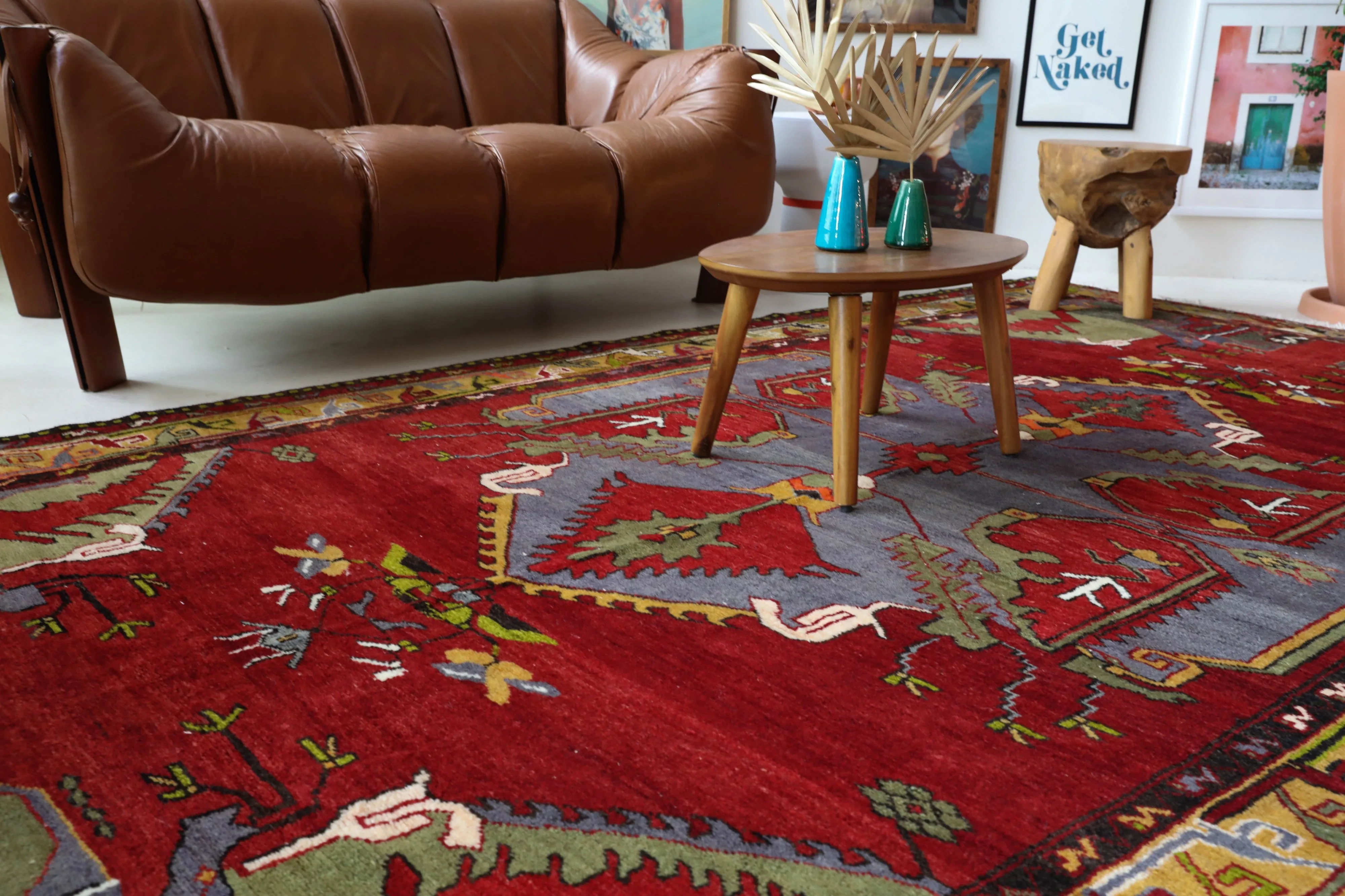 Vintage Denizli Can Rug 6'2"x11'2"