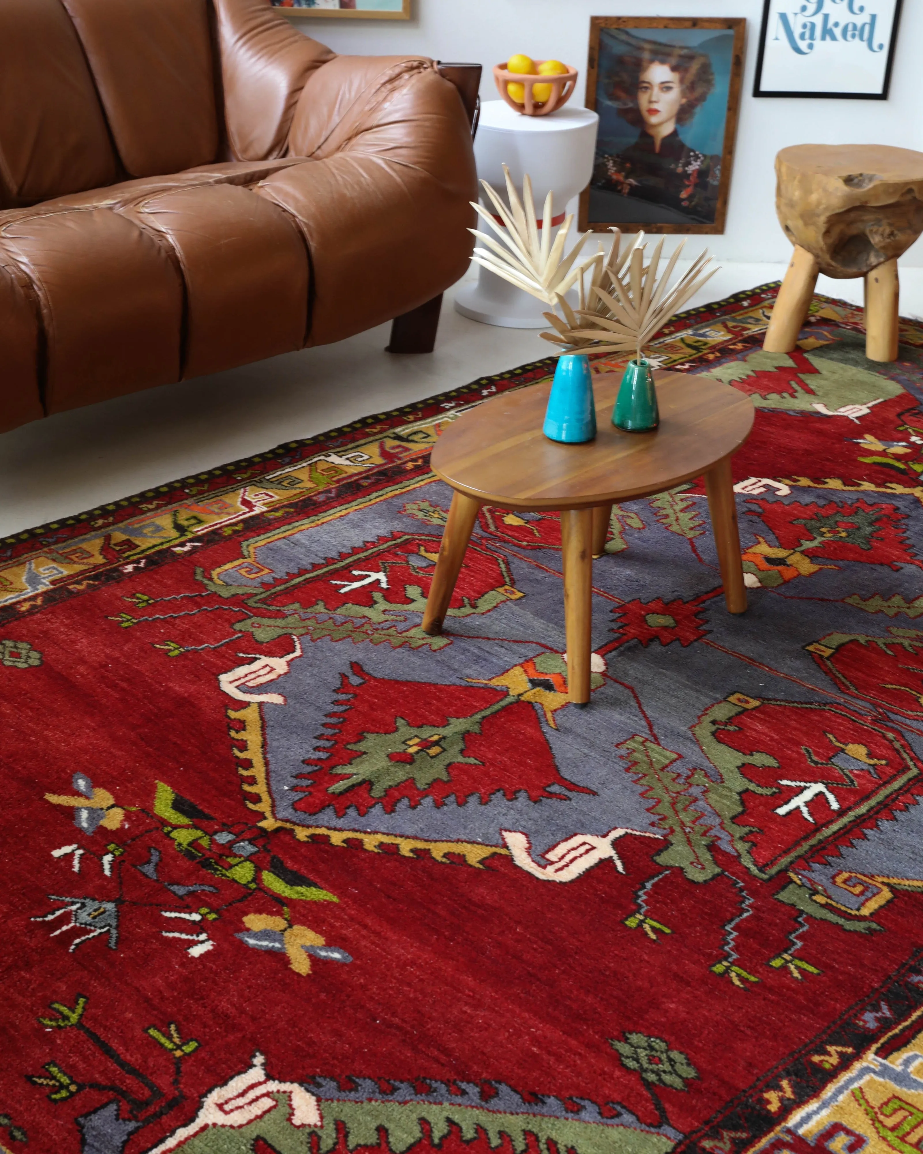 Vintage Denizli Can Rug 6'2"x11'2"