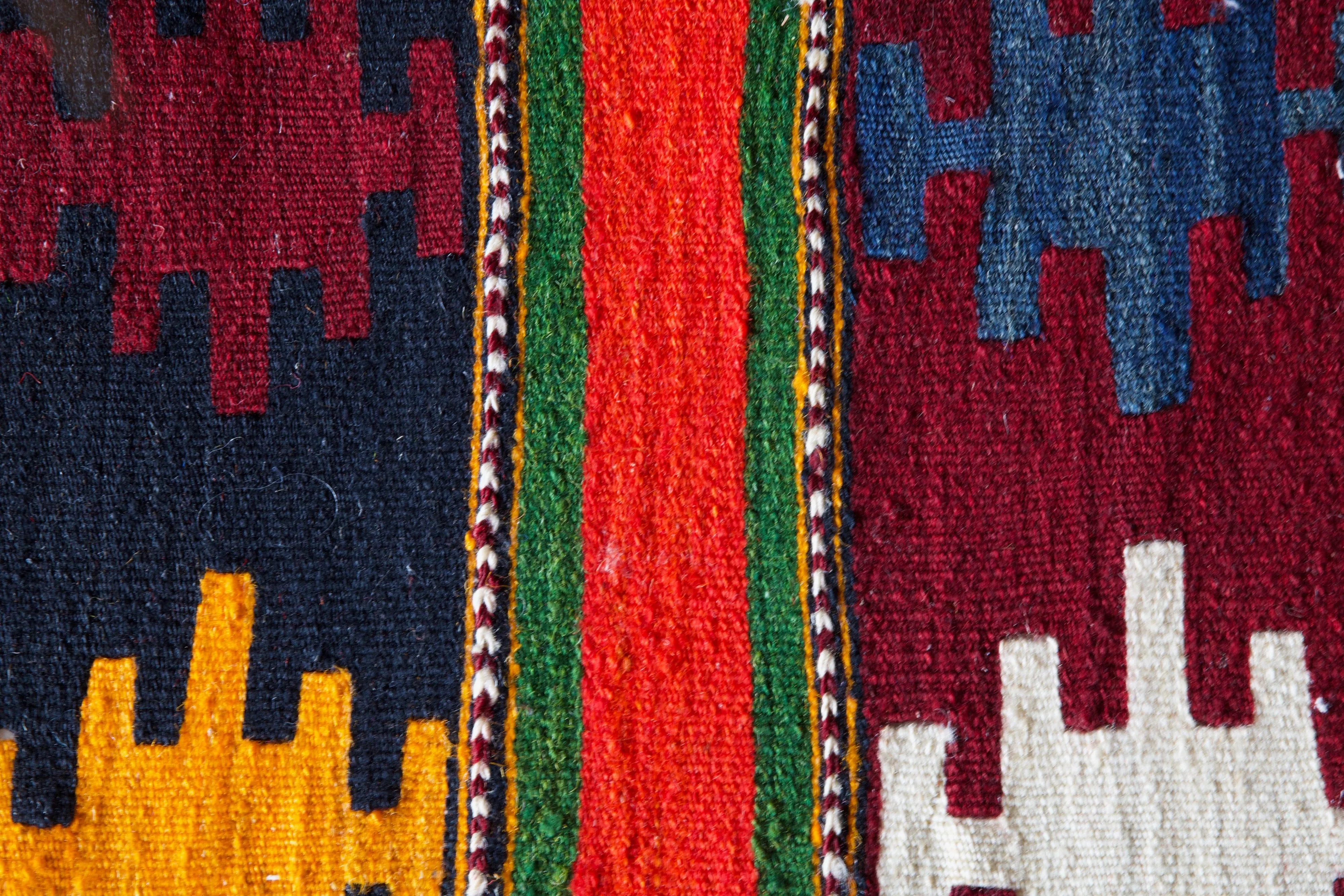 Vintage Mini Turkish Kilim Rug 3'4"x4'3"