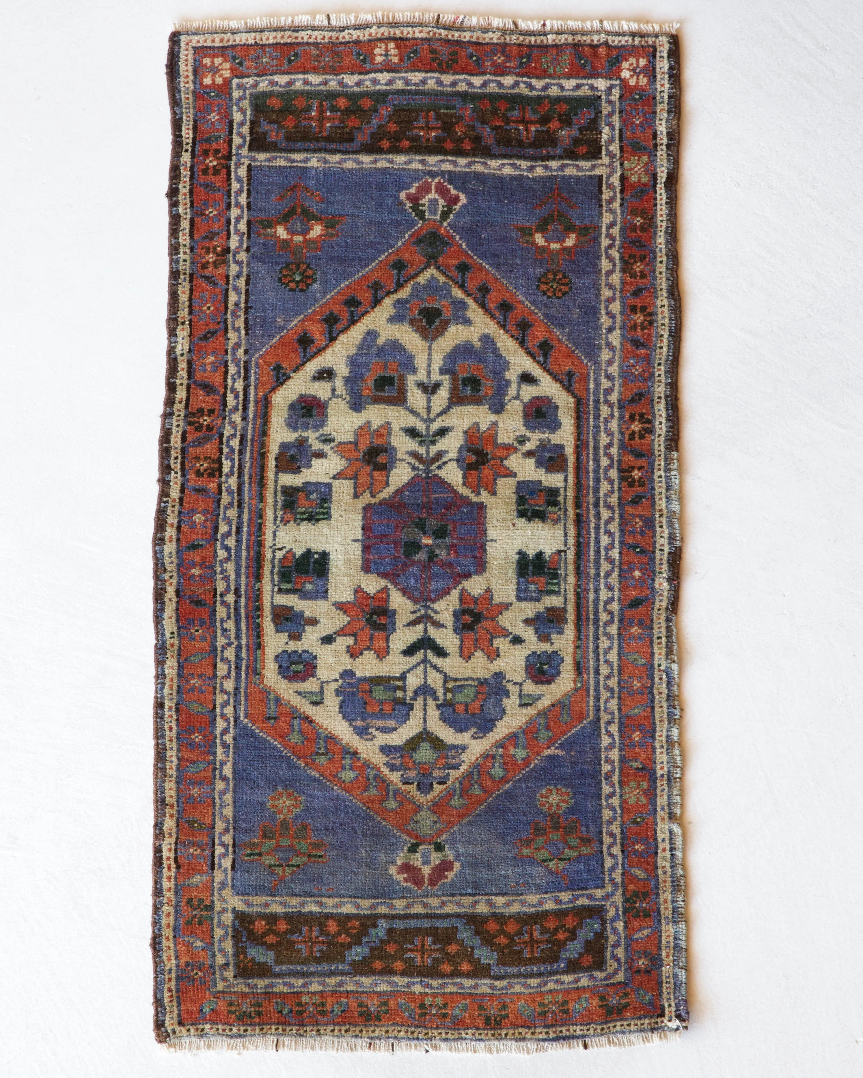 Vintage Mini Turkish Rug 20"x42"