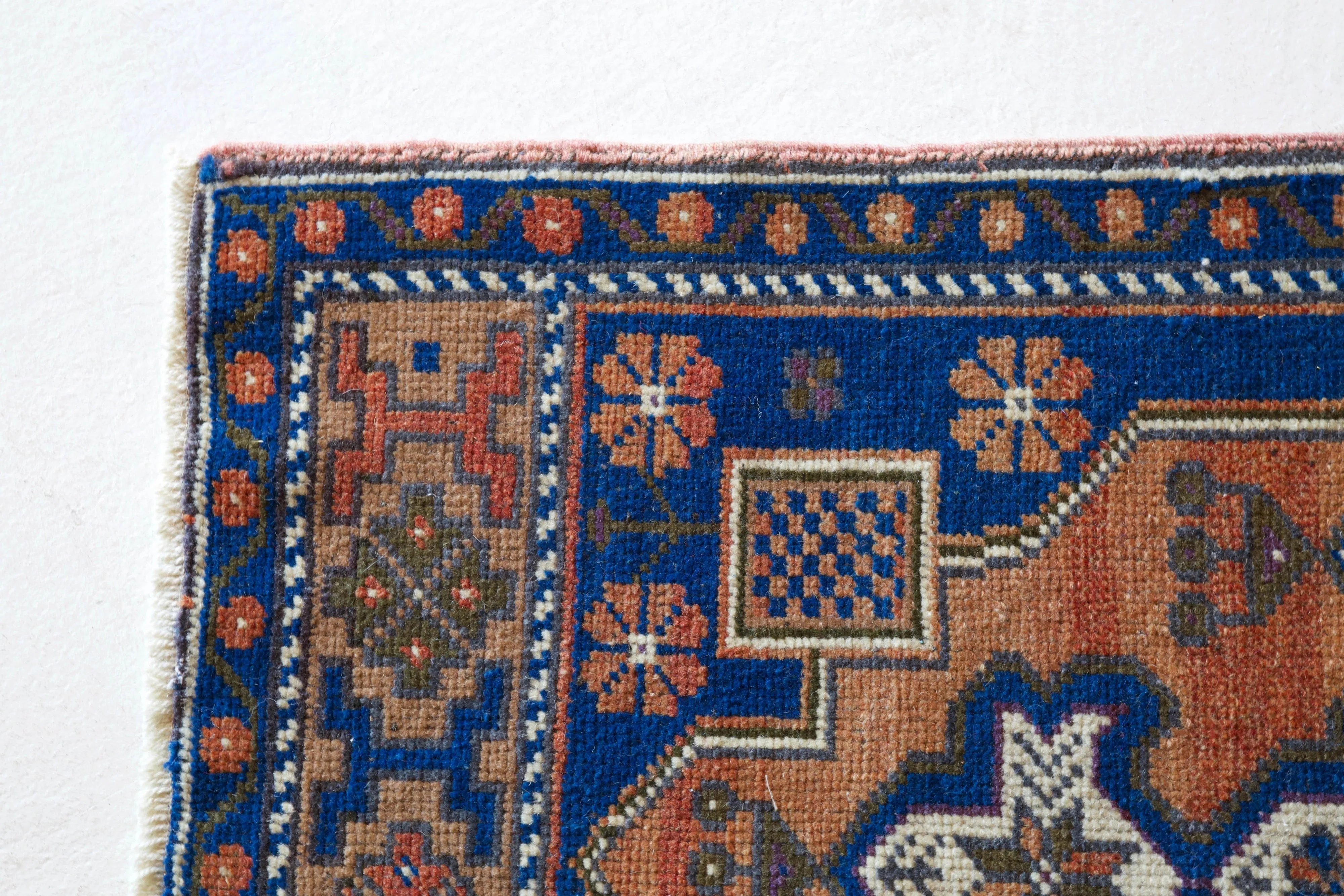Vintage Mini Turkish Rug 21"x45"