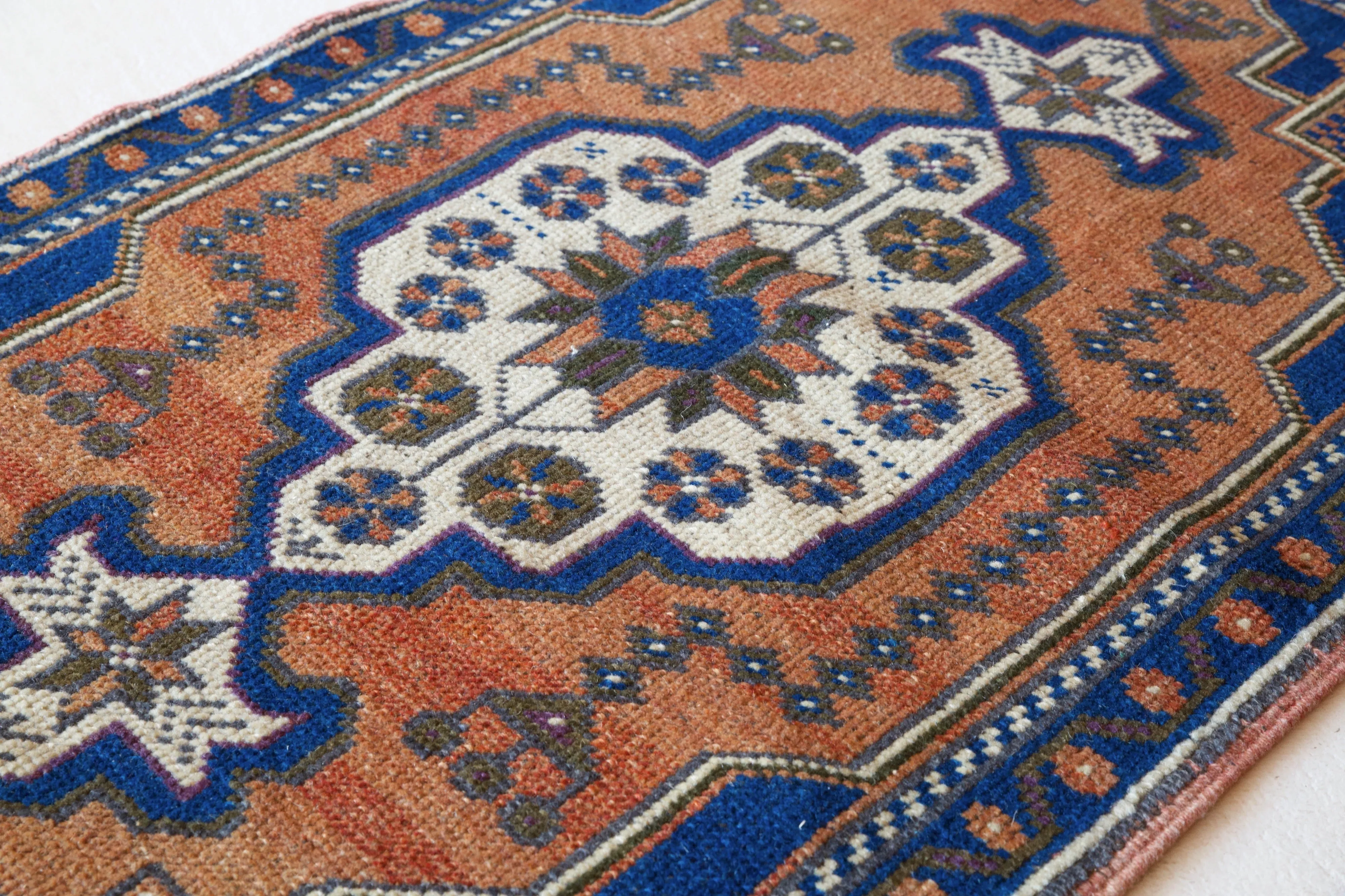 Vintage Mini Turkish Rug 21"x45"