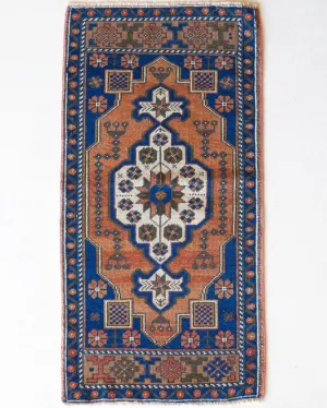 Vintage Mini Turkish Rug 21"x45"