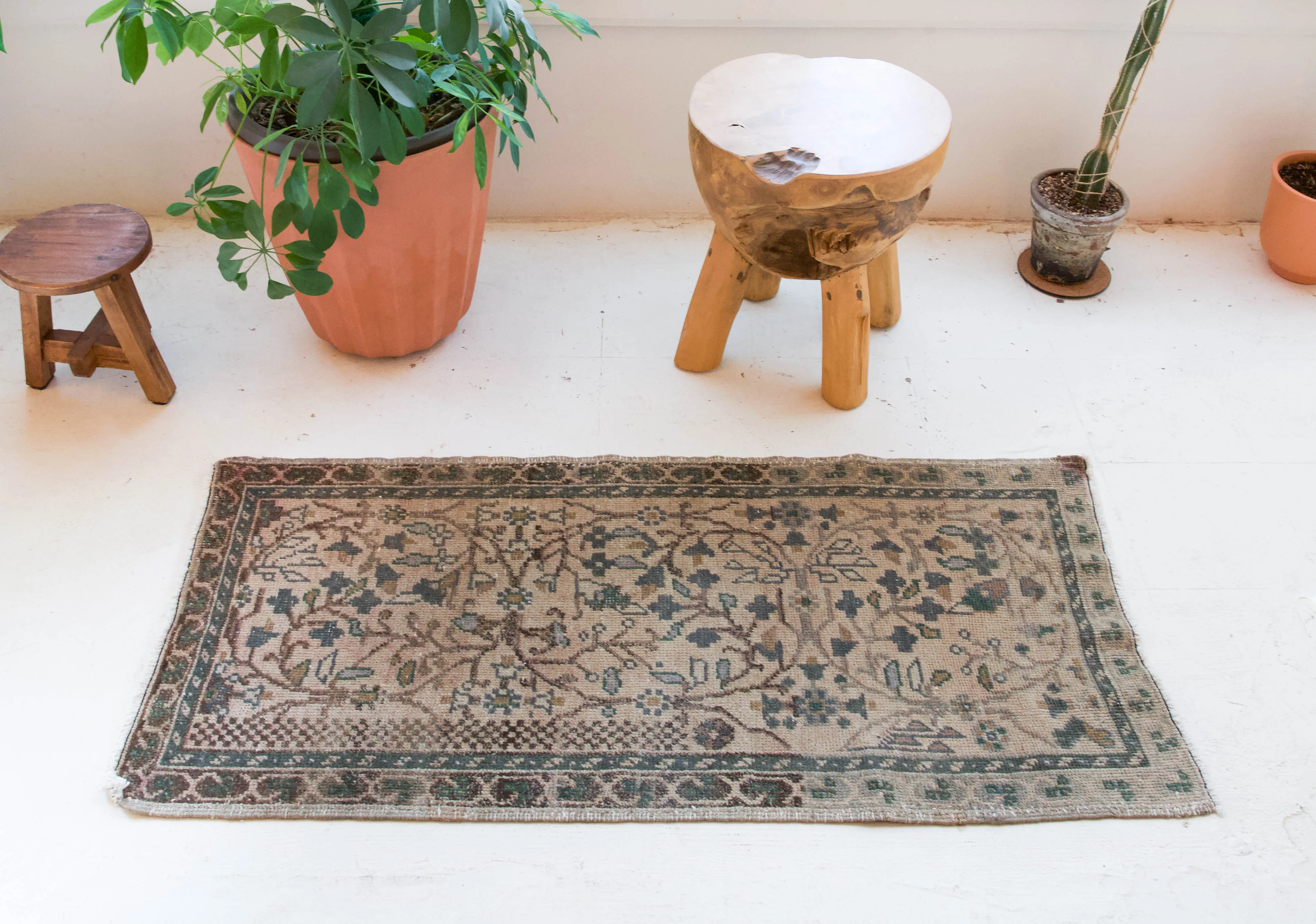 Vintage Mini Turkish Rug 22"x46"