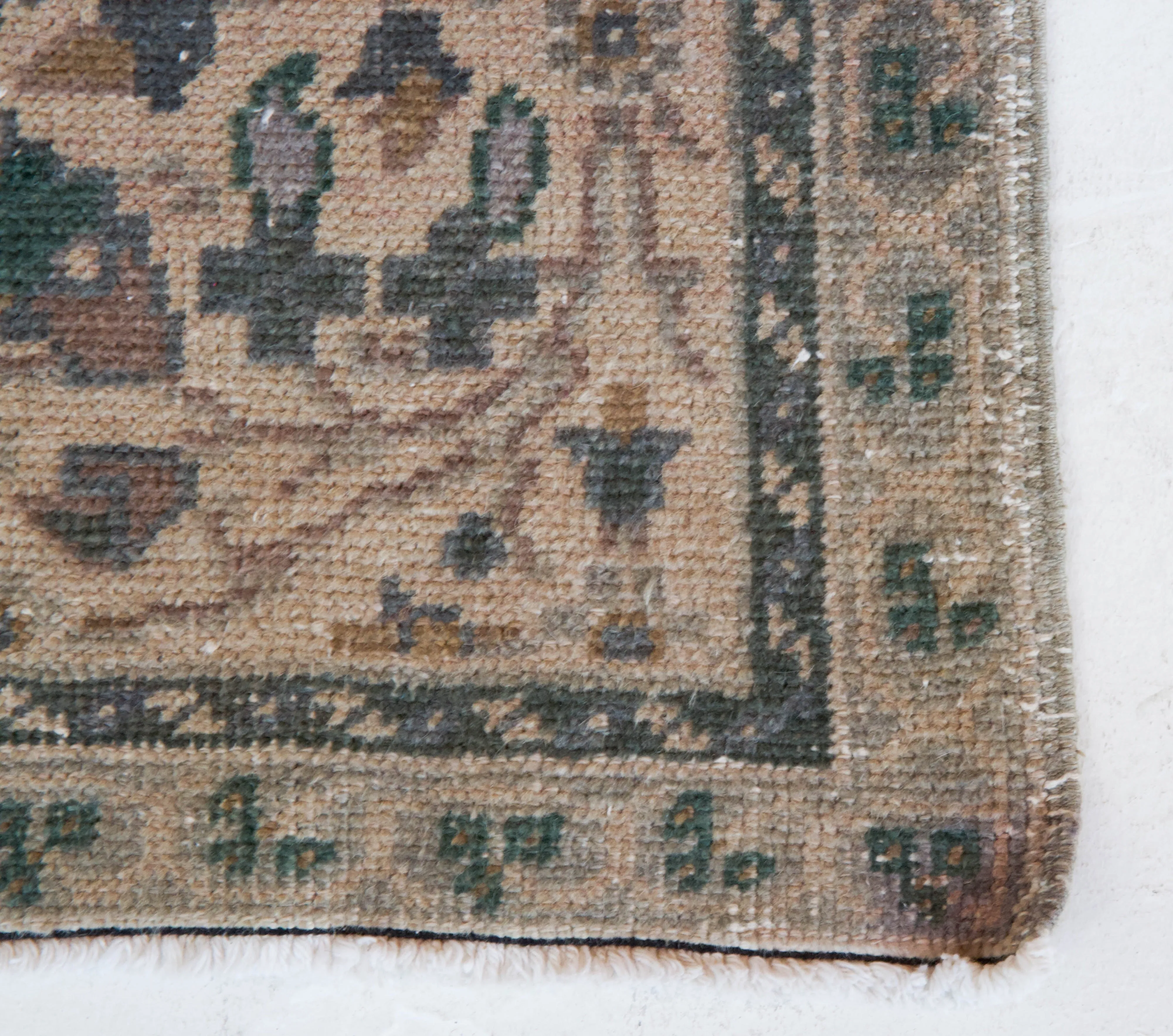 Vintage Mini Turkish Rug 22"x46"