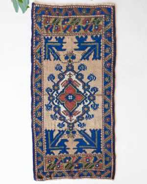 Vintage Mini Turkish Rug 22"x49"