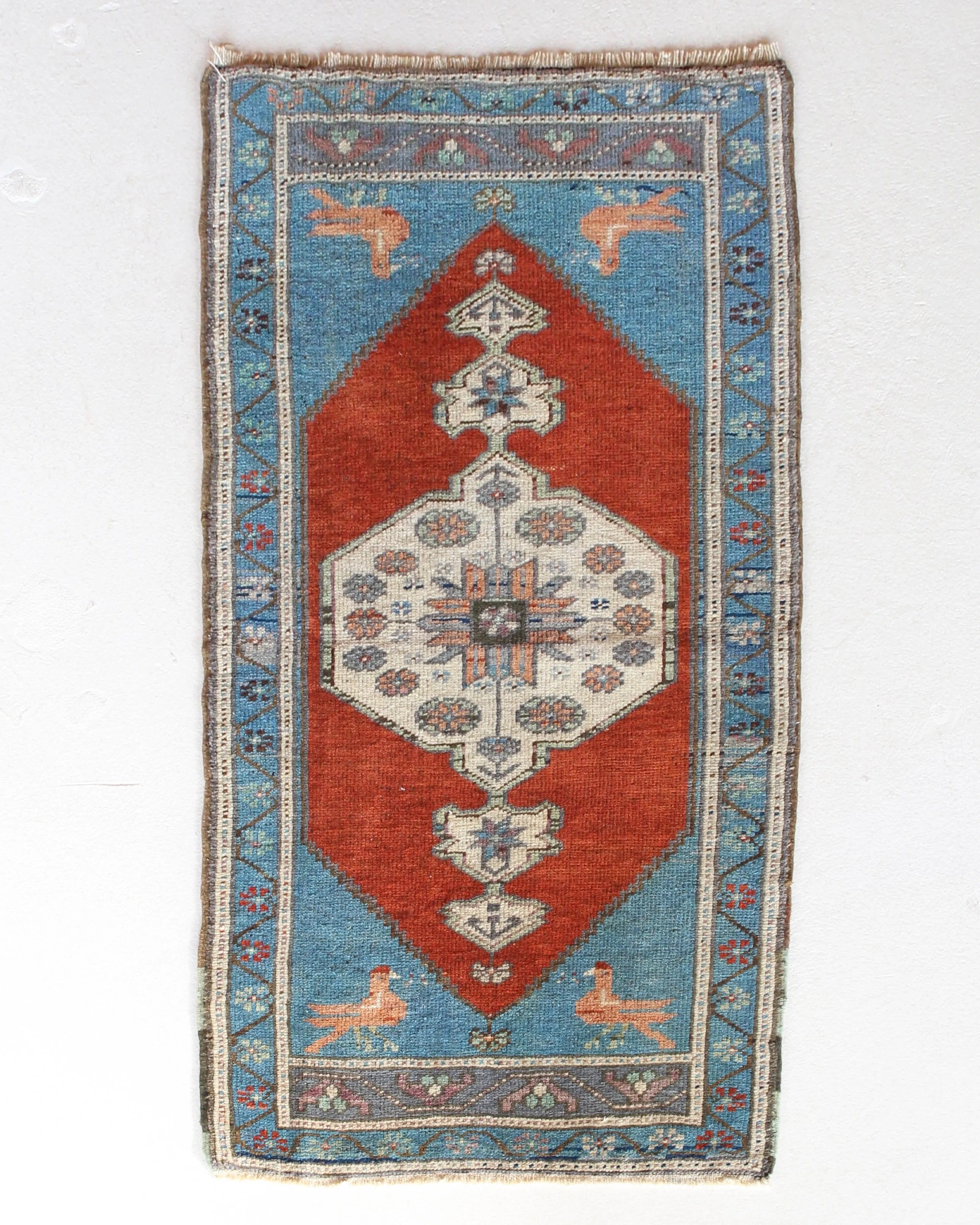 Vintage Mini Turkish Rug 23"x47"