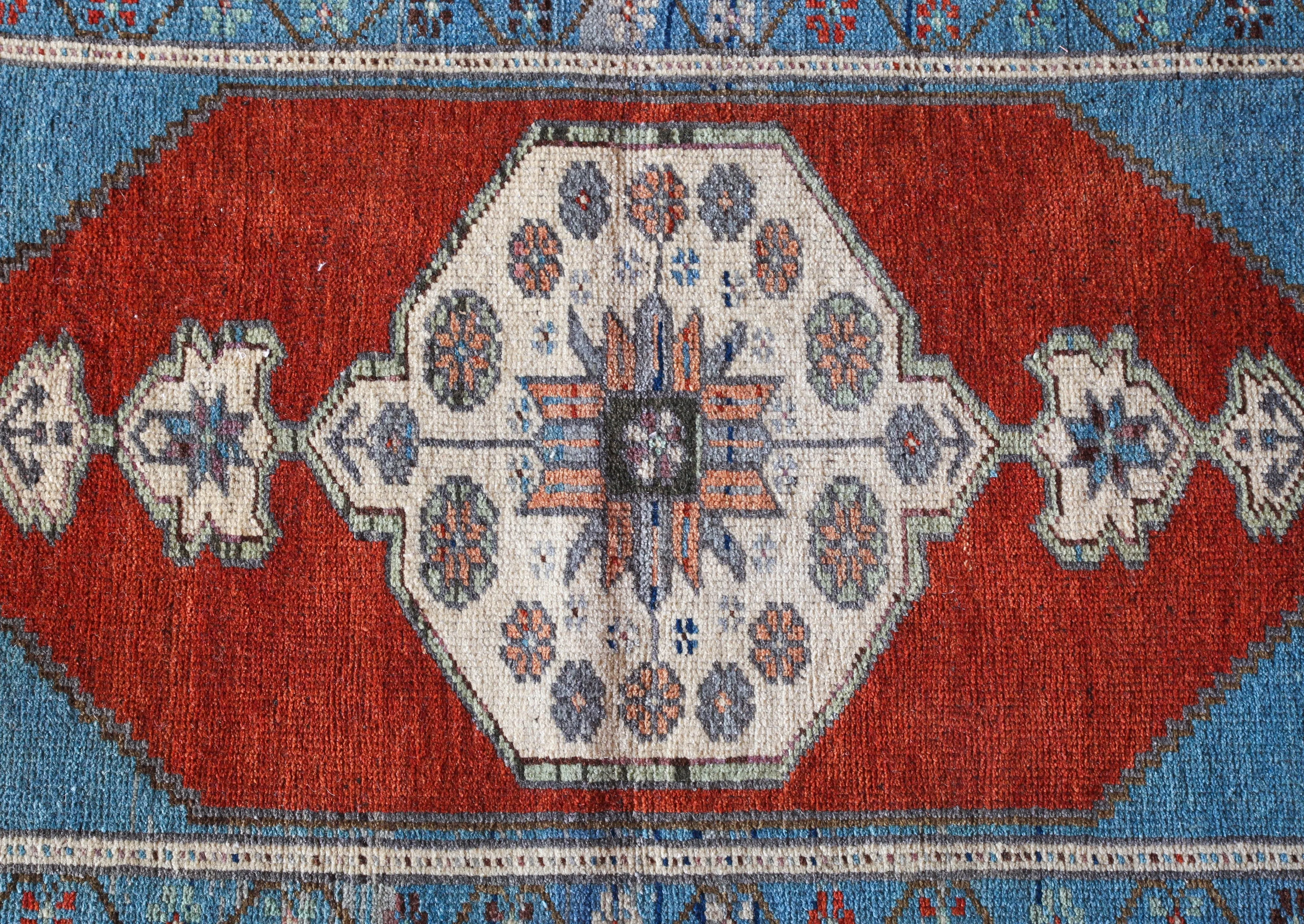 Vintage Mini Turkish Rug 23"x47"