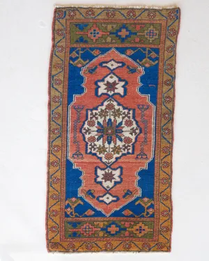 Vintage Mini Turkish Rug 24"x49"