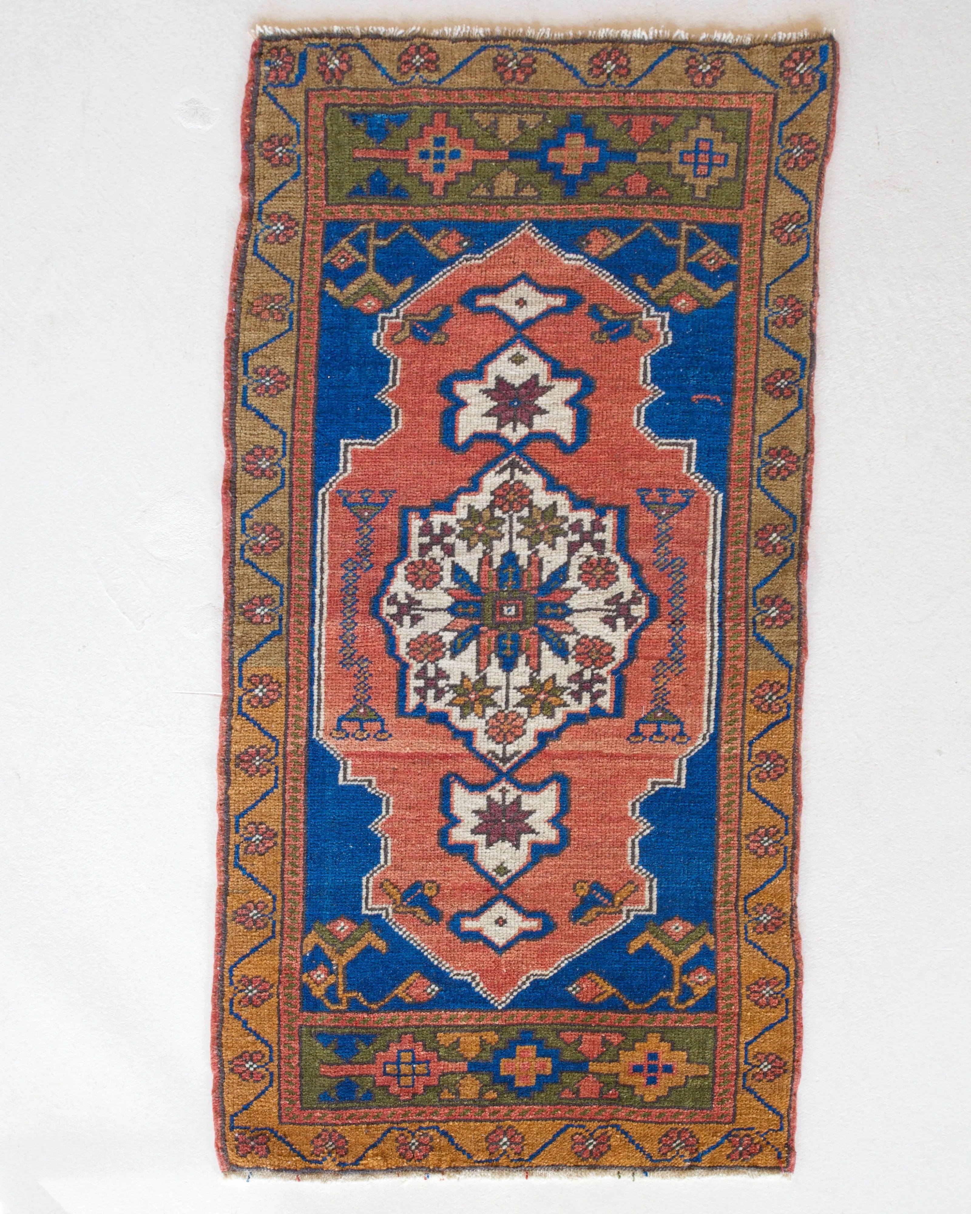 Vintage Mini Turkish Rug 24"x49"