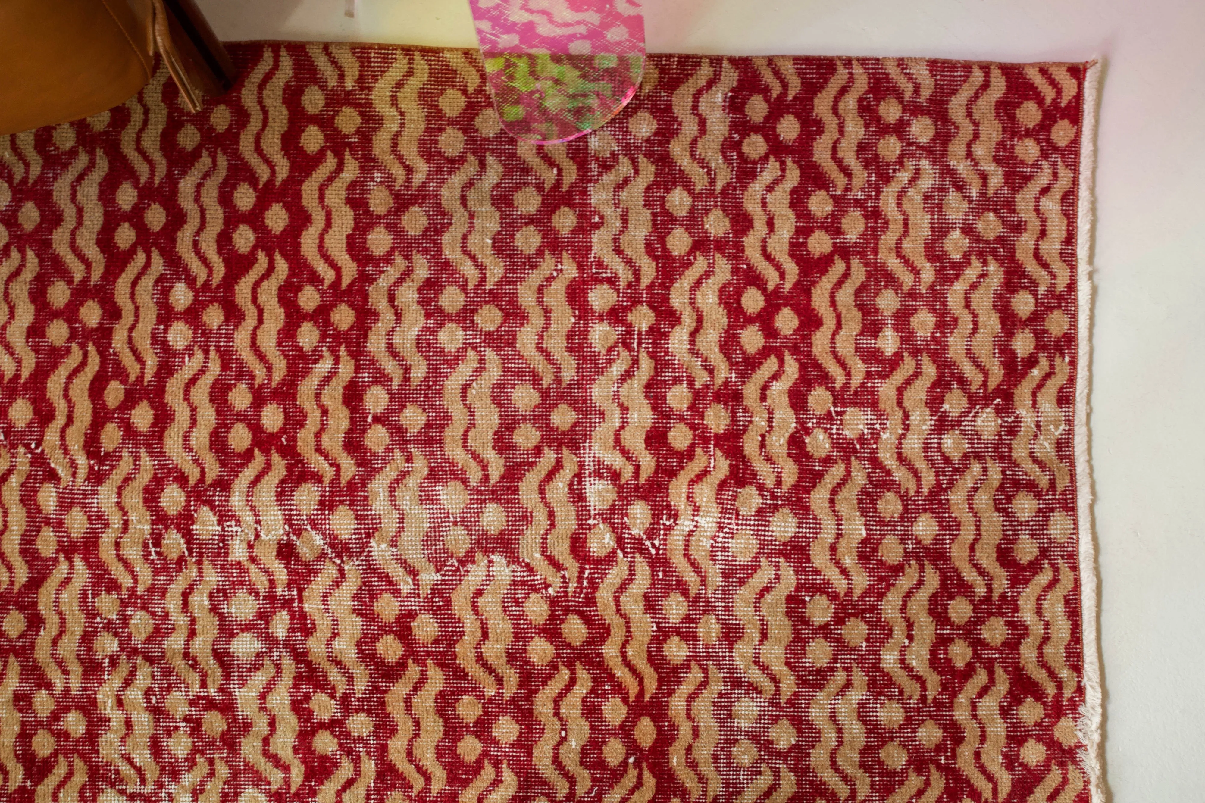 Vintage Turkish Art Deco Rug 6'8"x10'7"