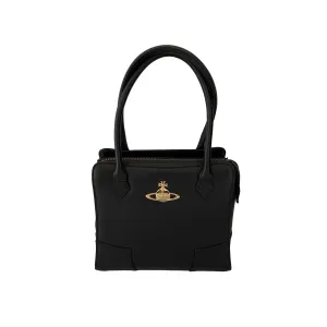 Vivienne Westwood Black Leather Top Handle Bag