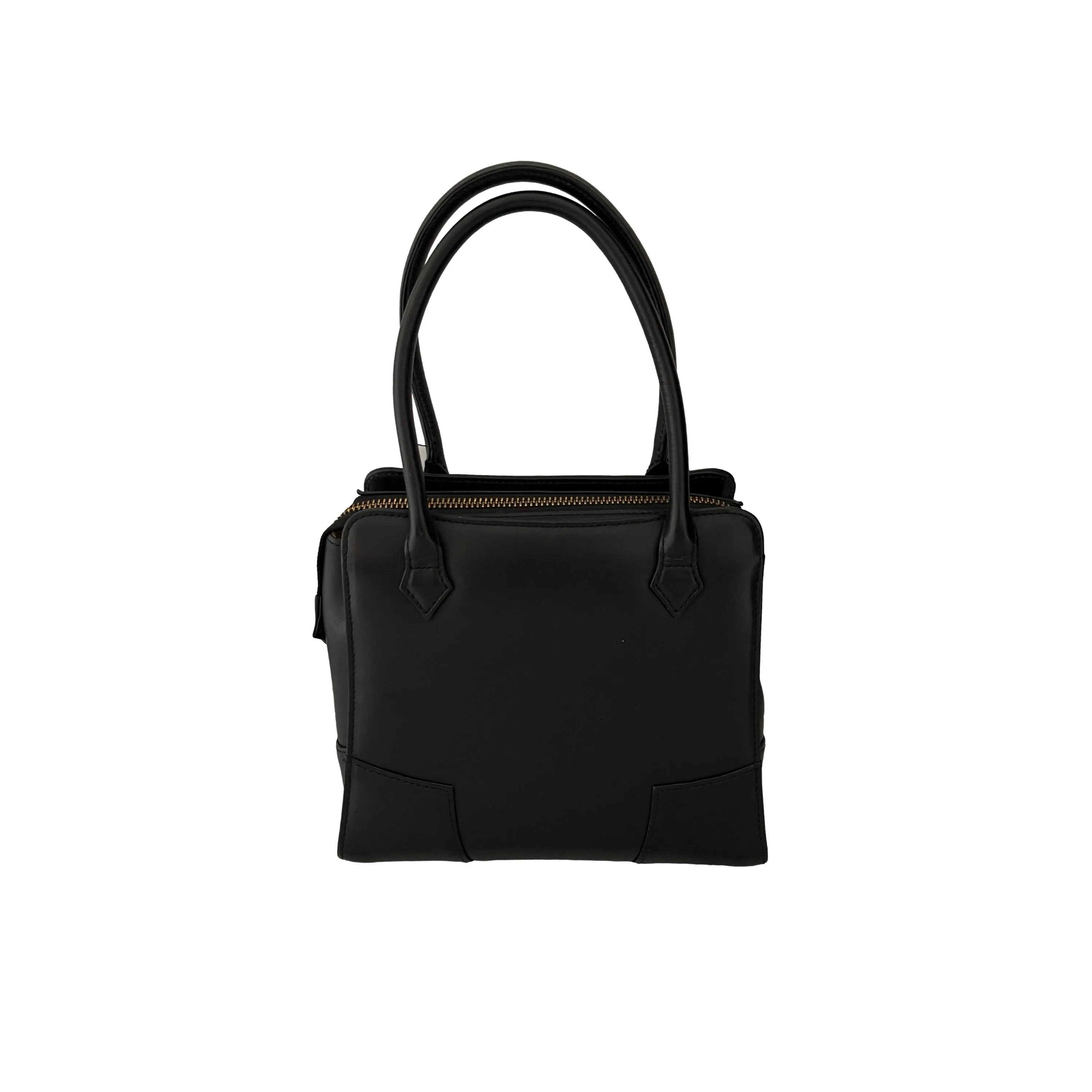 Vivienne Westwood Black Leather Top Handle Bag