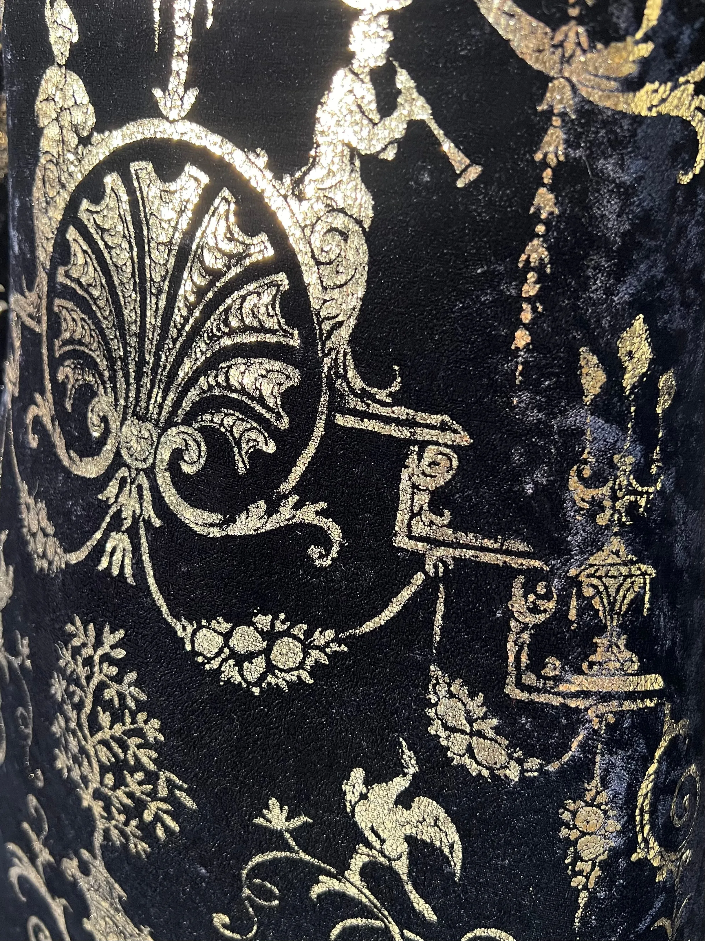 Vivienne Westwood 'Portrait' A/W 1990/1991  Black Velvet Gold Boulle Foil Dress